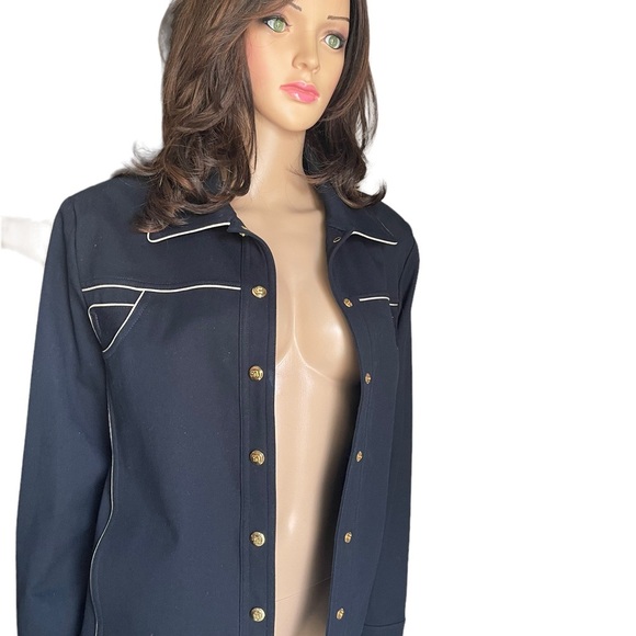 St. John sport by Marie grey navy blue jacket size M - Picture 4 of 16